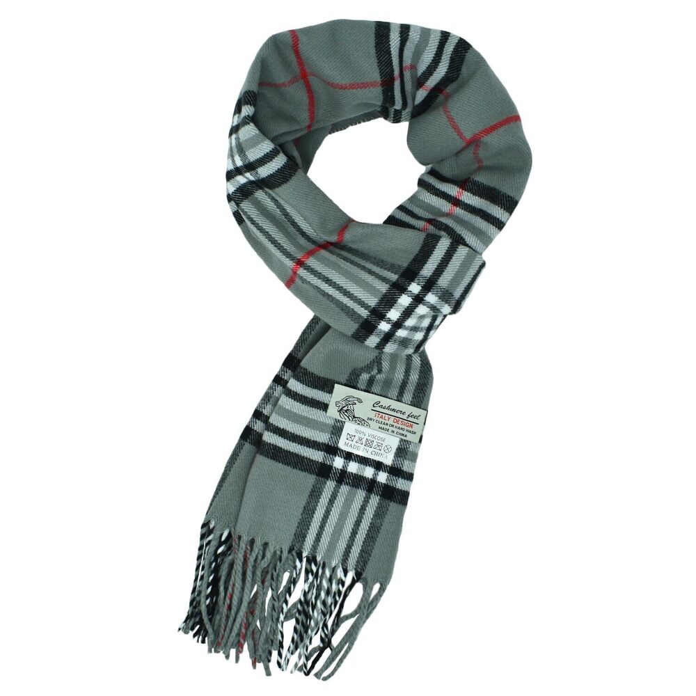 6038 Unisex Classic Tartan Plaid Winter Scarf Soft Cashmere Feel 72"x12"